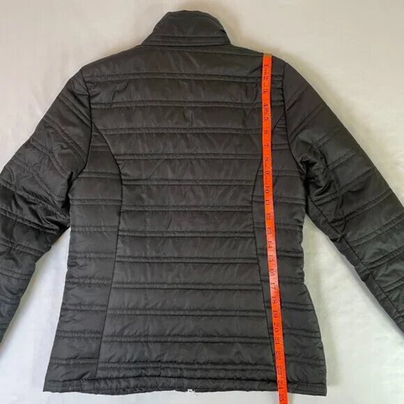 ZeroXposur Black Puffer Jacket Quilted Funnel Neck Flannel Lined Size S - Picture 9 of 13